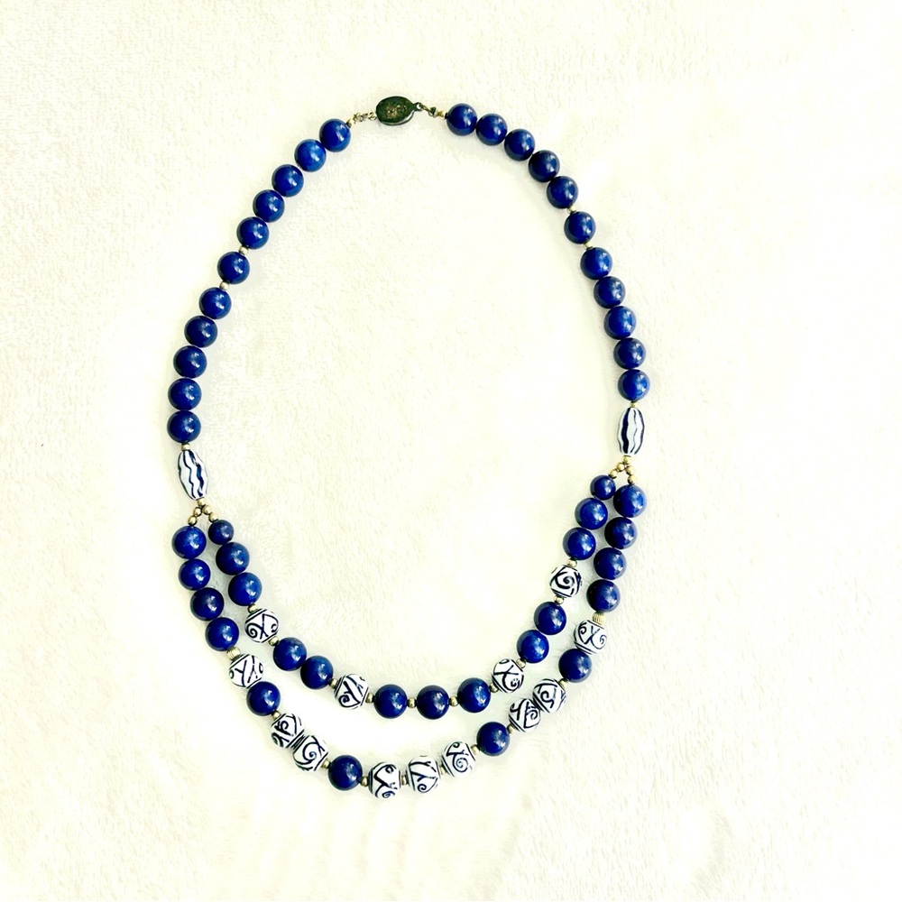 Double-Strand Ceramic Porcelain Beaded Necklace